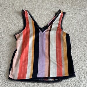 Halogen Multicolor Striped Tank Top